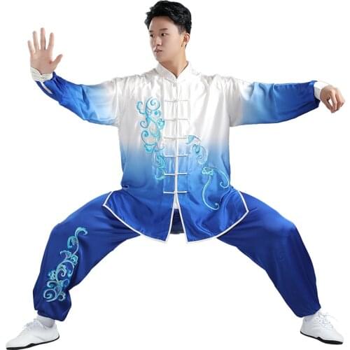 Women Men Martial Arts Kungfu Tai Chi Uniforms Embroidery Loose Sweatshirt+pant Running Jogger Fitness Casual Set Sportswear