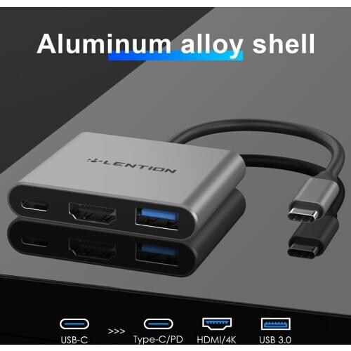 Lention USB C HUB to HDMI for Macbook Pro/Air Thunderbolt 3 USB Type C Dock Adapter support Samsung Dex mode with PD USB 3.0