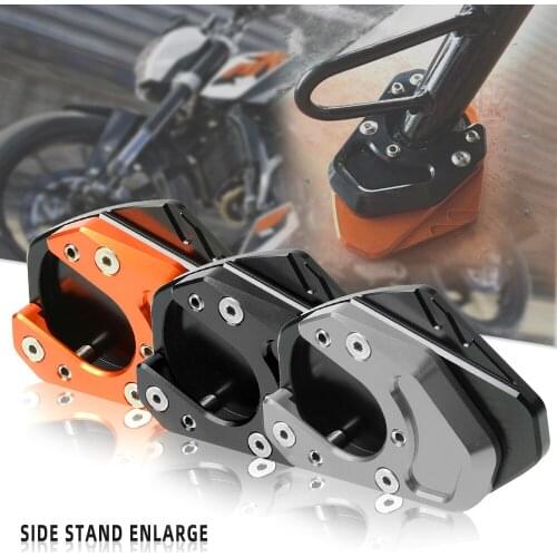 Motorcycle CNC Kickstand Enlarge Plate Side Stand Extension Pad for KTM DUKE RC 390 125 200 250 690 SMC Enduro 990 950 Adventure