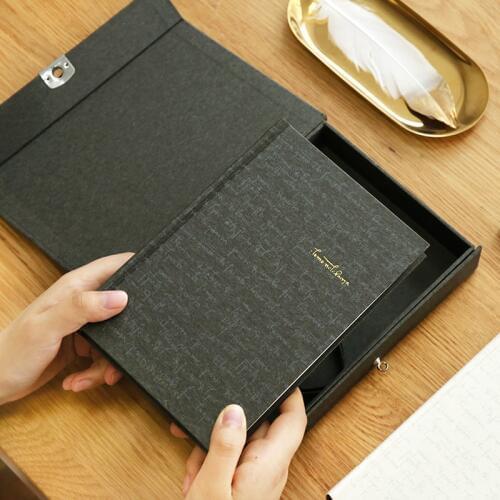 YMLP Da Vinci Code Notebook Locked Diary Vintage Lock Hardcover Book Boxed Notepad 1PCS