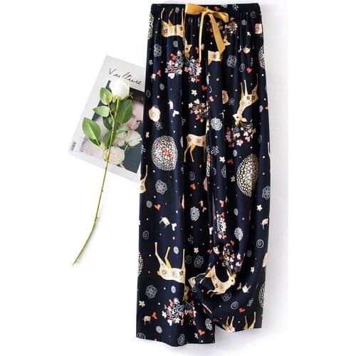 Ladies Cute Rainbow Cotton Pants Women Pajama Pants Soft Thin Summer Sleeping Clothes Women Long Pants Pantalon Pijama Mujer