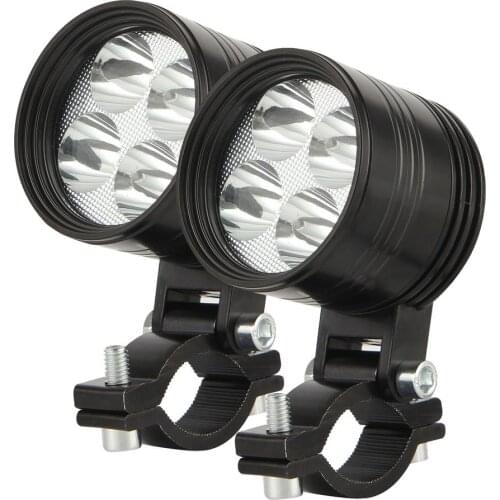 1 Pair Motorcycle LED Lights Motorcycle Spotlights Strong Light/low Light/strobe Flash Mode LED Fog Light Auxiliary Light