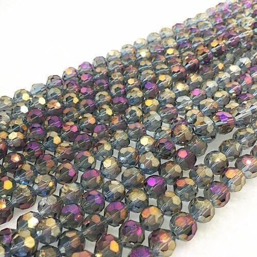 4-10mm 32 Faceted Czech Glass Transparent Faceted Crystal Ball Beads Spacer Beads For Jewellery Making DIY Bracelet Necklace #04