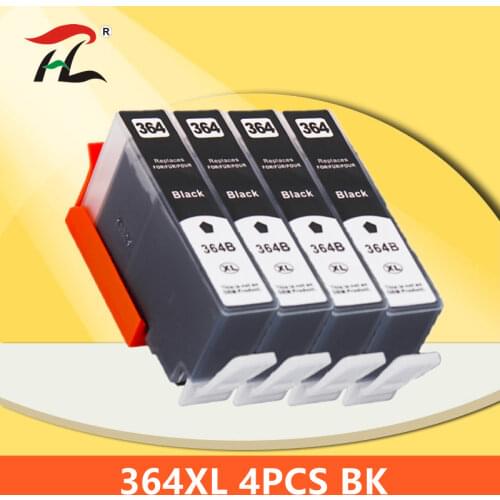 4BK 364XL Compatible Ink Cartridge for HP364 xl Photosmart for hp 364 5520 5524 6510 6520 7510 B109 B110 B209 B210 C309 Printer