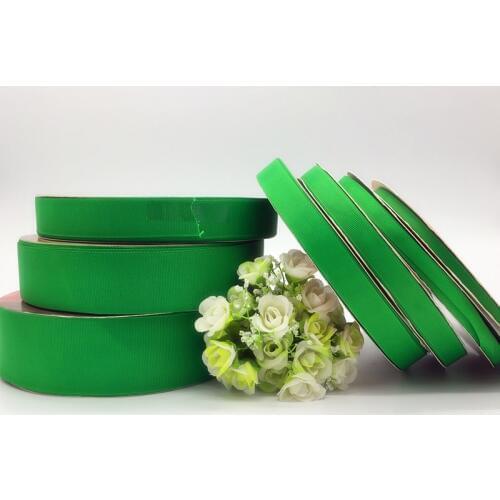 5Yards Green 6mm 10mm 15mm 20mm 25mm 38mm 50mm Wide Monochrome Grosgrain Ribbon Hair Bows Wedding DIY Crafts