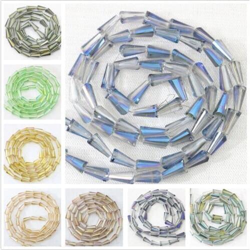 New tower teardrop 8x16mm multicolor crystal glass rhinestones fashion Charms jewelry making 50pcs B1184