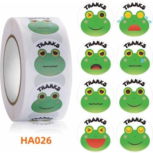 500pcs Cute Cartoon Thank you cat Stickers Children Reward Label Encouragement Scrapbooking Decoration Stationery Sticker