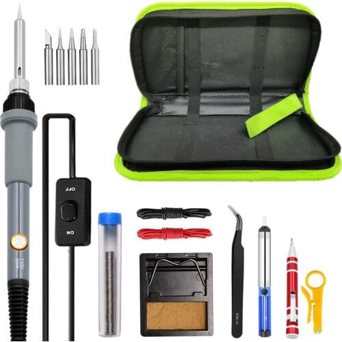 60W 220V/110V New Adjustable Temperature Electric Soldering Iron Welding Solder Rework Station Heat Pencil Tips Repair Tool