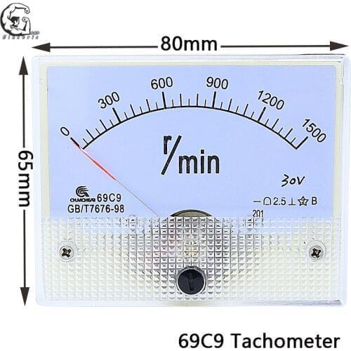 69C9-1500r/min/10V 20V 30V 40V 50V 60V mechanical meter head pointer type excitation DC voltage meter-to-meter tachometer