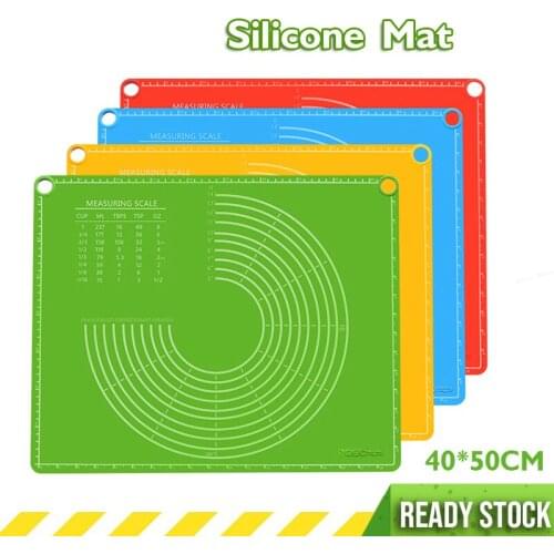 Non-stick Silicone Kneading Pad With Scale Pizza Dough Maker Pastry Cake Rolling Dough Liner Pad Kitchen Kneading Accessories