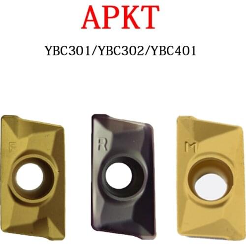 APKT YBC301 YBC302 YBC401 APKT11T304 PM APKT11T308 PF APKT11T316 PR APKT160408 Processing Steel CNC Face Milling Inserts 10PCS