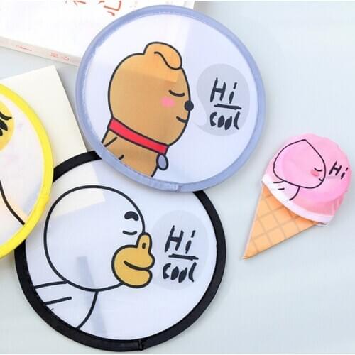 Free shipping (4pcs/lot)Nylon Portable Folding Fan for party gift Cool Summer Fan cool summer hand fan/Flying disk
