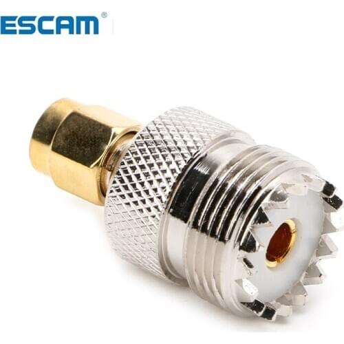 ESCAM Hot Sale UHF Female to SMA Male Plug Connector Coaxial Adapter