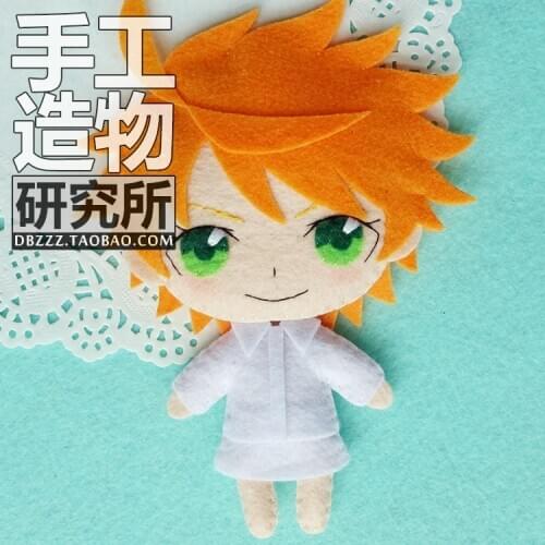Anime The Promised Neverland Emma Cosplay Norman Ray DIY Handmade Toy Hanging Plush Hanging Keychain Doll Material Cosplay Prop