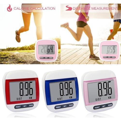 1pc LCD Multifuctional Pedometer Step Distance Counter for Gym Fitness Running and Walking Step Counter Calculator for Exercise