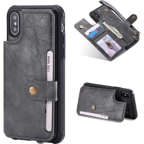 Fashion Wallet Phone Case For iphone XS MAX 8 Plus Soft Silicone Case for Apple iphone X XR 6 6S 7 plus Cover With Card Pocket