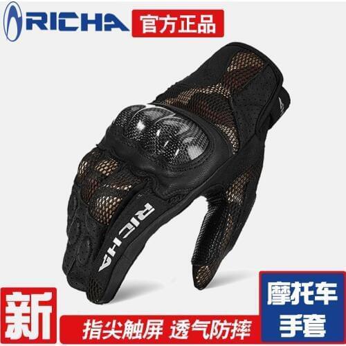 RICHA summer motorcycle gloves men and women touch screen camouflage motorcycle rider gloves shatter-resistant breathable