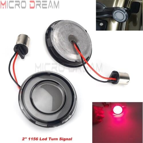 12V Single-circuit 1156 Red LED Turn Signal Conversions for Harley Tri Glide Fat Boy 2inch Bullet Style Blinker Indicator Light