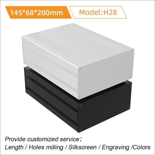 Electronic Housing Holes Drilling Custon Portable Electronics Pcb Enclosure Regulated Power Supply Box H28A 145*68mm