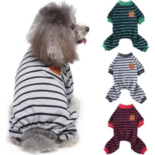 Dog Pajamas Pet Puppy Jumpsuit Homewear Pet Cotton Sleepwear Clothes Cat Spring Summer Clothes Pajamas Romper for Small Dog