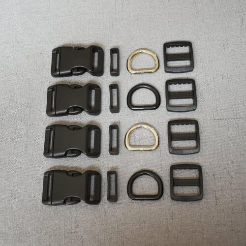 20 Sets 20mm 25mm Plastic buckle strap rectangular buckle adjuster for bag pet dog collar necklace sewing handmade accessory