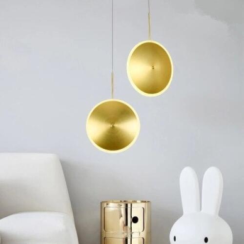 Nordic pendant lights for home lighting modern hanging lamp wooden aluminum lampshade led bulb bedroom kitchen light 90-260v e27