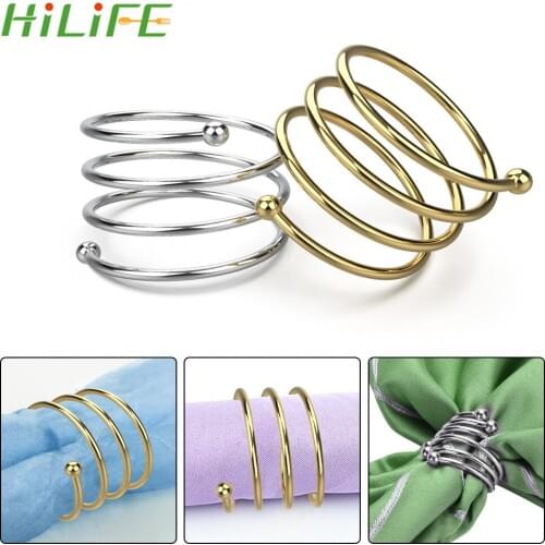 HILIFE Durable West Dinner Towel Buckle For Bar Restaurant Party Dinner Napkin Holder Table Decoration Napkin Ring