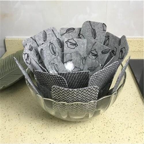 Pot Pan Protectors Gray Print Divider Pads to Prevent Scratching Separate and Durable Protect Surfaces for Cookware