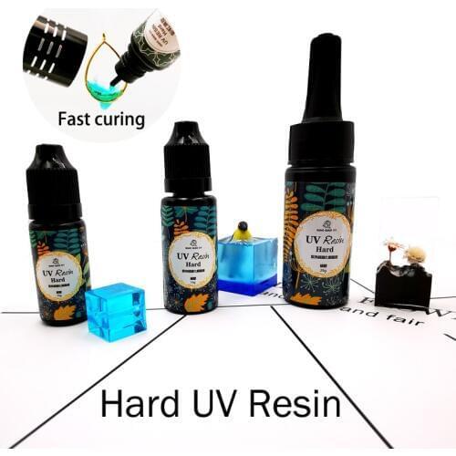 Qiaoqiaodiy hard uv resin Wholesale 3 Size DIY Fast Curing UV Clear Hard Resin For Making Jewelry Handicrafts epoxy resin