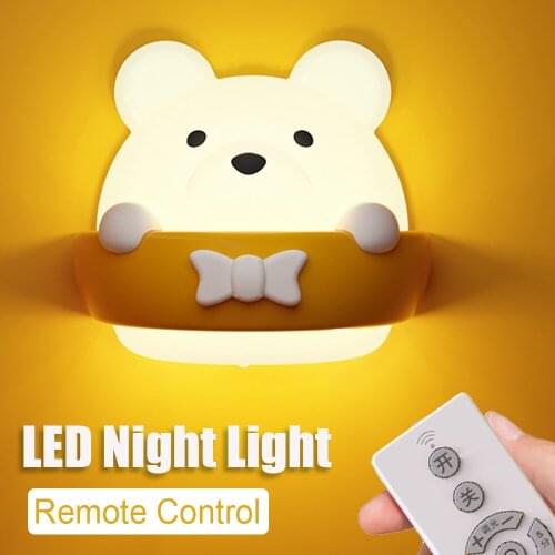 LED Night Light USB Rechargeable Timing Table Lamp with Remote Control Children Gift Lantern Bedroom Bedside Decoration Lighting