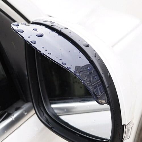 Universal Rearview Mirror Rain Eyebrow PVC Auto Mirror Rain Shield Shade Cover Protector Guard PVC Rainproof Blade 2Pcs Together