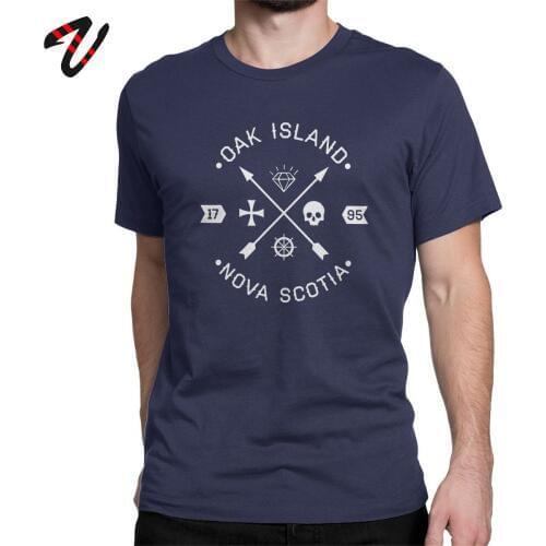 Funny Oak Island Knights Templar Skull Treasure Arrows T Shirts for Men T-Shirt Tee Gift Clothing