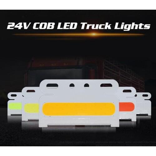 24V COB Truck Lights Turning Lamp White Yellow Green Blue Red Color 24V LED Bulb for Truck Decoration Signal Lamps Lorry Light