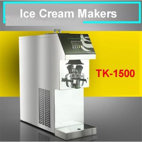 30L /H Soft Ice Cream Maker 1500W Ice Cream Machine Stainless Steel Small Size Machine Yogurt Ice Cream Maker TK-1500 220V/110V