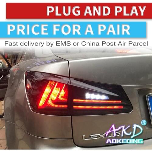 4PCS Car Styling for Lexus IS250 Taillights 2006-2012 for IS300 LED Tail Lamp+Turn Signal+Brake+Reverse LED light