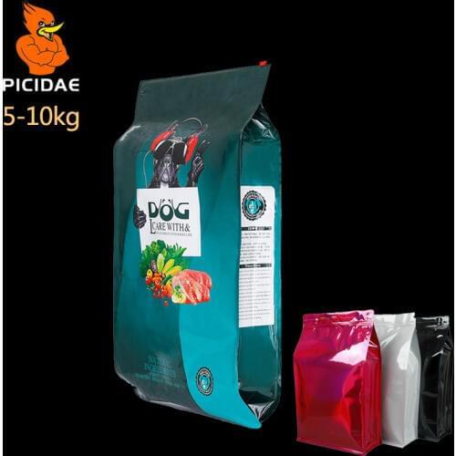 5-10kg Dog Cat Pet Zipper Lock Stand Print Food Aluminized Packaging Bag Large Nut Powder Dried Meat Fish Bait Tea Rice Cereals