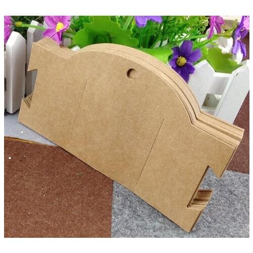 50pcs/Lot Kraft Paper Jewelry Cards Hairpin Packing Cards High Quanlity Jewelry Hair Claw accessories Display Blank Cards 9x16cm