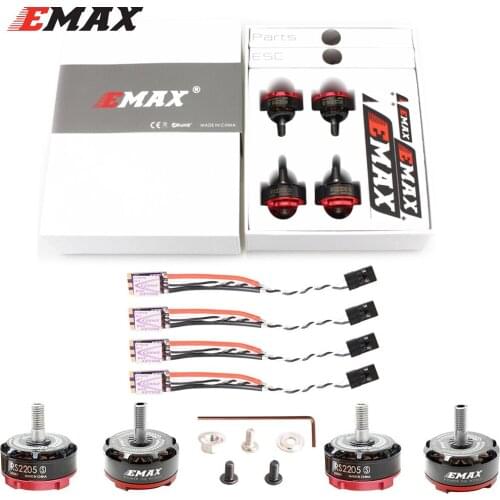 4set/lot EMAX RS2205S 2300KV/2600KV RaceSpec Brushless Motor With Bullet 30A BLHELI_S D-SHOT ESC Power Combo For RC Quadcopter