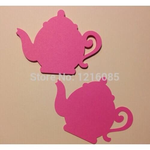 Wedding Wishing Tree Tags Tea Party Tea Pots 3" Paper Die Cut - Escort Cards, Place Card, scrapbooking, crafts, Tags