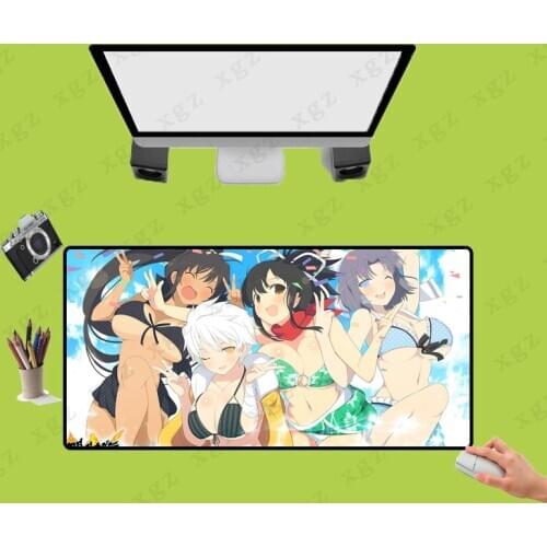 XGZ Japan Anime Sexy Girl Large Gaming Locking Edge Speed Non-slip Mouse Pad Washable Laptop Computer Pad Gaming Accessories