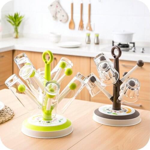 Bottle Dryer Holder Confectionery Tree Shape For Cup Mug Storage Countertop Drying Rack Shelf Cleaning Multi-layer Detachable