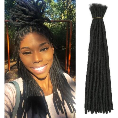 Dreadlocks Crochet Hair Extensions Afro Handmade Crochet Braids Ombre Brown Synthetic Crochet Braiding Hair For Black Women 20"