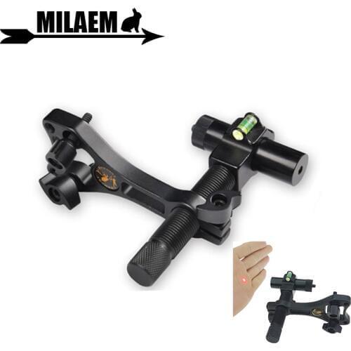 1pc Archery Compound Bow Sight Red Laser Sight Aluminum Center Aligner 360 Degree Rotating Head Outdoor Shooting Accessories