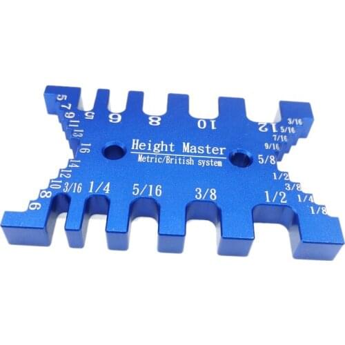 Woodworking Tenon Caliper Measuring Ruler Metric Imperial Card Gauge For Wood Work Router Saw Table Machine Tools
