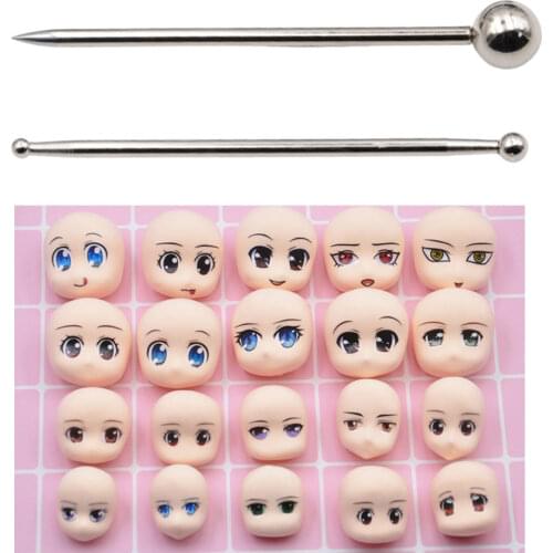 2PCS Polymer Modeling Clay Sculpting Tools Dotting Pen Ball Stylus, Pottery Ceramic Clay Indentation Tools Set for DIY Art Craft