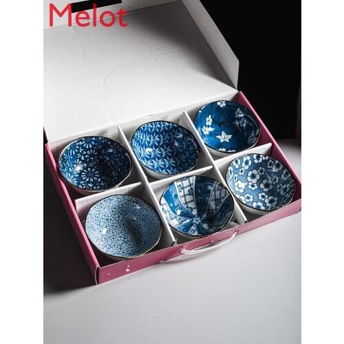 Chinese Rice Bowl Ceramic Bowl Set Household Bowl Chopsticks Gift Set Tableware Ramen Bowl Bowls Kitchen Bowls Plates Cute Bowl