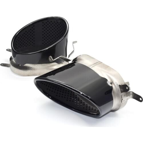 1 set stainless steel exhaust pipe black silver mufflers for Audi A4 A5 A6 A7 RS3 RS4 RS6 RS7 muffler tip tailpipe car exhaust