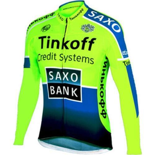 2020 New Tinkoff Pro Cycling Jersey Long Sleeve Ropa Ciclismo Team Autumn Bike Clothing Bicycle Shirt Maillot MTB Clothes Jacke