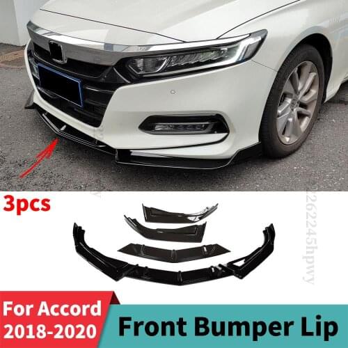 Lower Front Bumper Lip Chin Guard Decoration Tuning Accessories Body Kit Trim Exterior Part For Honda Accord 2018 2019 2020