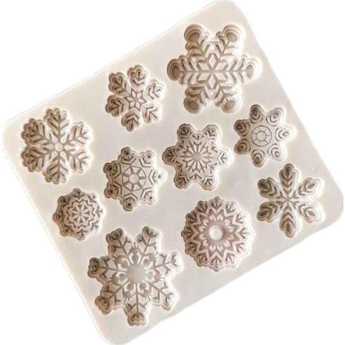 Christmas decorations 3D snowflake Lace chocolate Party DIY fondant baking cooking cake decorating tools silicone mold